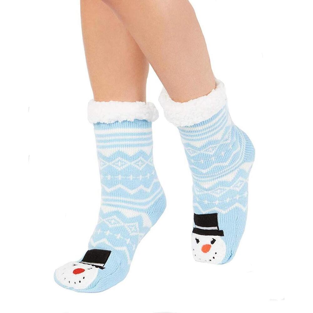 Charter Club Womens Snowman Slipper Socks Size S/M